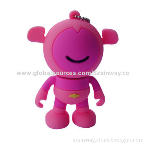 Rubber USB Flash Drive with 2 to 64GB Capacity, More than 10-year Data Retention